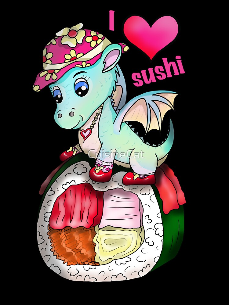 kawaii sushi pretty dragon roll by CuisineCat