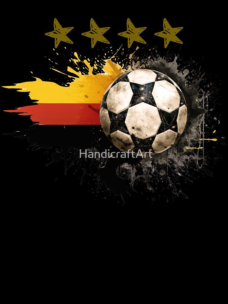 Germany Flag and four golden Stars by HandicraftArt