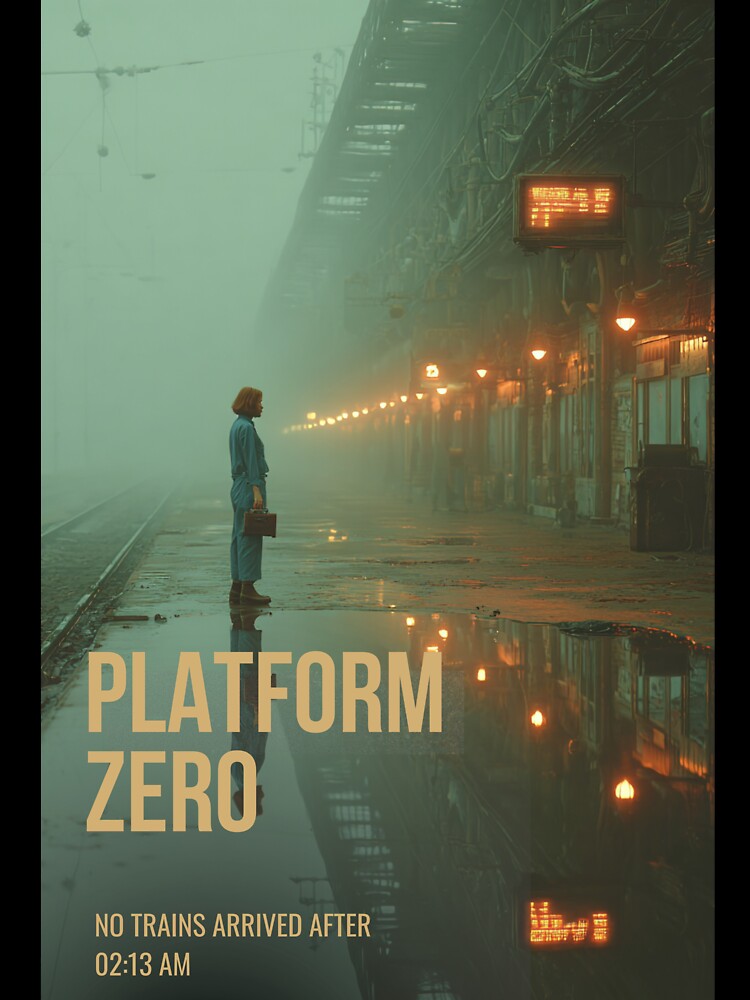PLATFORM ZERO | Atmospheric Retro Sci-Fi Resistance Poster | Vera Lind Series by THE VESSEL ARCHIVE