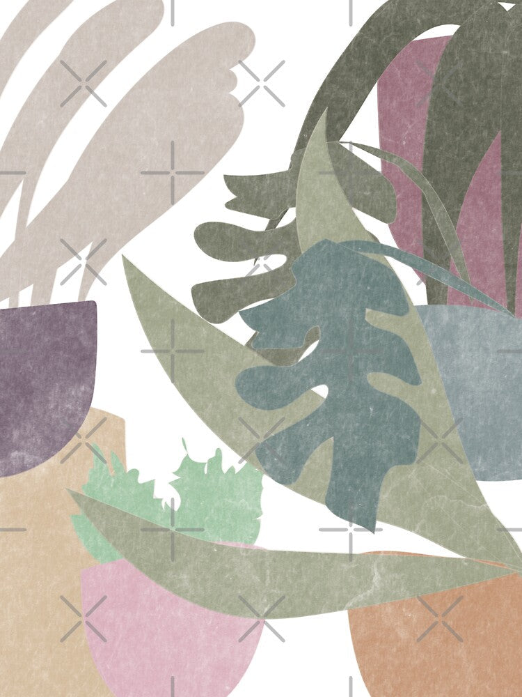 Boho plants, watercolor design by marina ralston