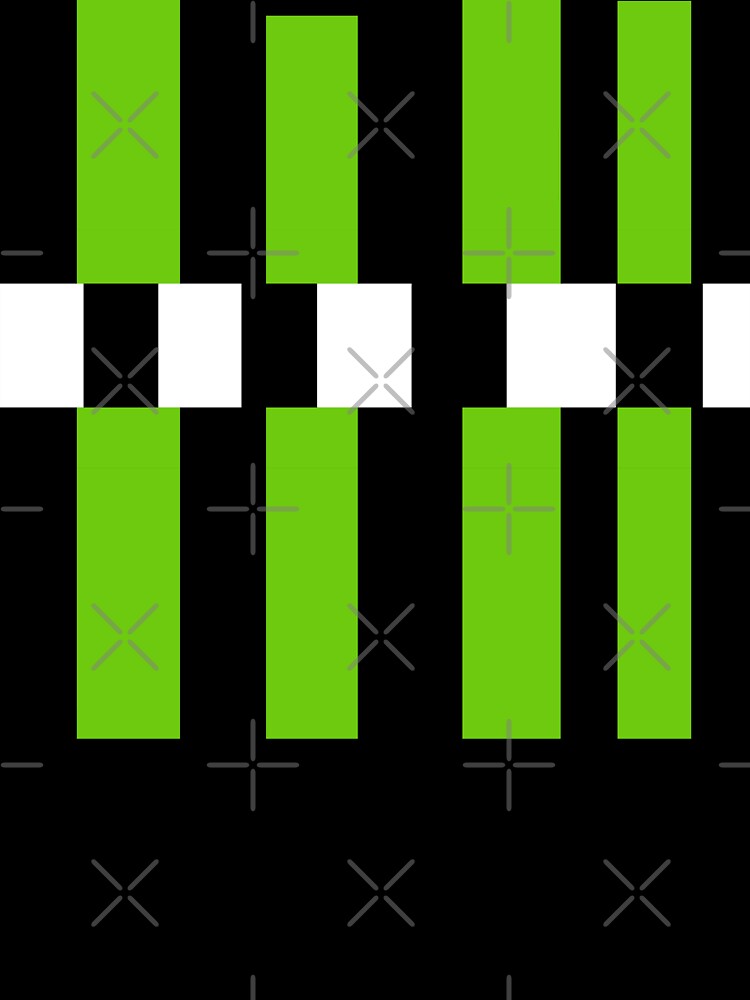 Green Black Geometric Pattern – Bold Minimalist Techno Grid by Caramelo streetwear