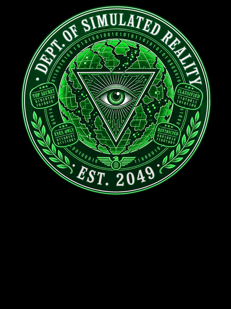 Department of Simulated Reality Vintage Sci-Fi Seal by Macro Orbit
