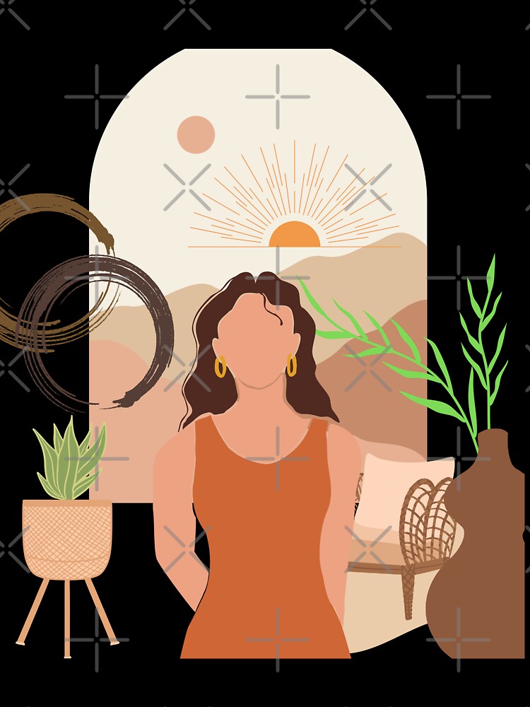 Boho Style Woman Sunshine by ARTCLAYSTO