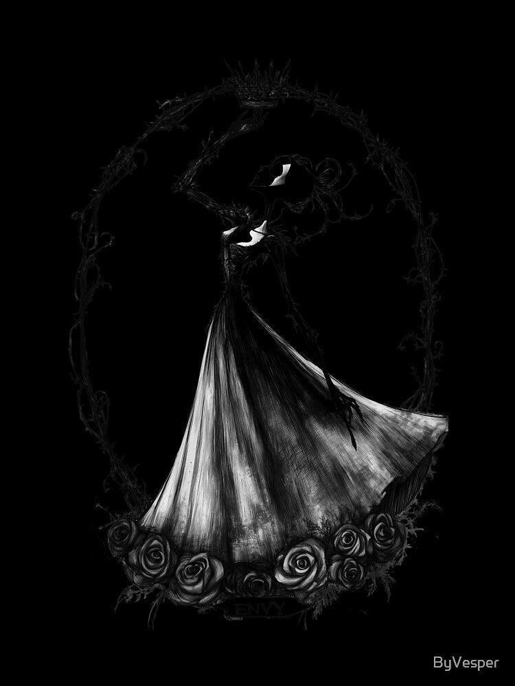 Seven Deadly Sins Envy Gothic Ink Art by ByVesper