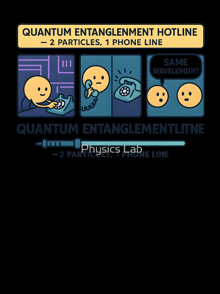 Quantum Entanglement Hotline | Funny Physics Comic for Science & STEM Nerds by Physics Lab
