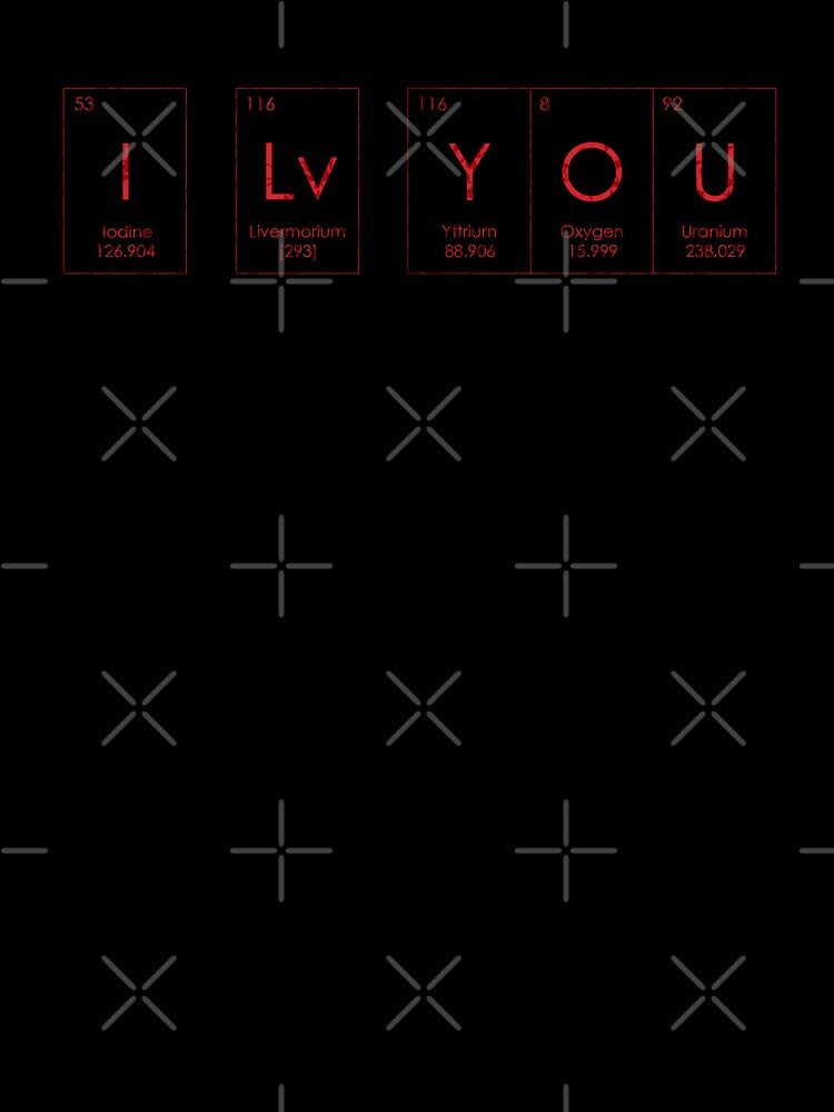 I love you - Periodic table of elements - Science lover by Vane22april
