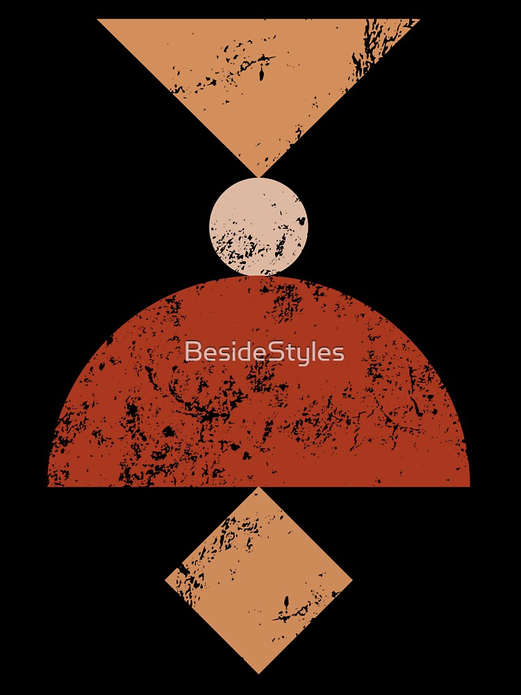 Geometric Boho Art Prints in Earthy Tones by BesideStyles