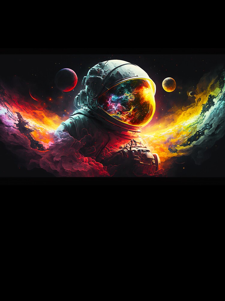 Surreal Spacescape of Astronaut in Nebula by ConnerCreations