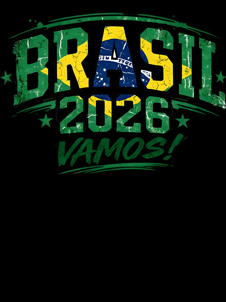 Brasil 2026 Vamos Soccer Shirt Brazil Football Fan Futebol Pride Patriotic Design by Martin's_Design
