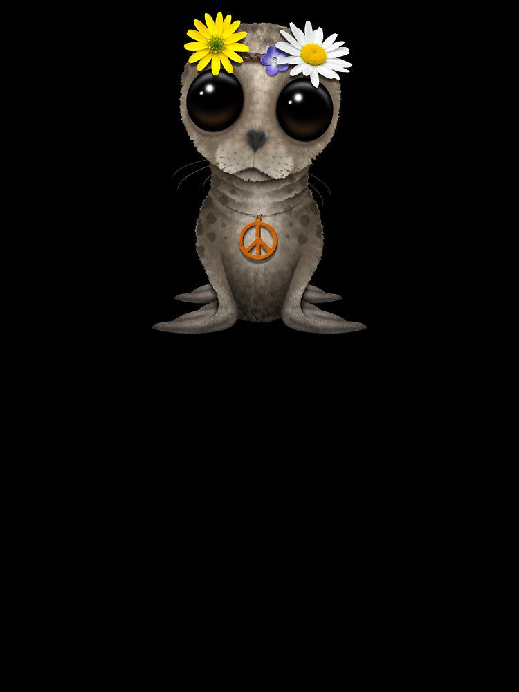 Cute Baby Seal Hippie by JeffBartels