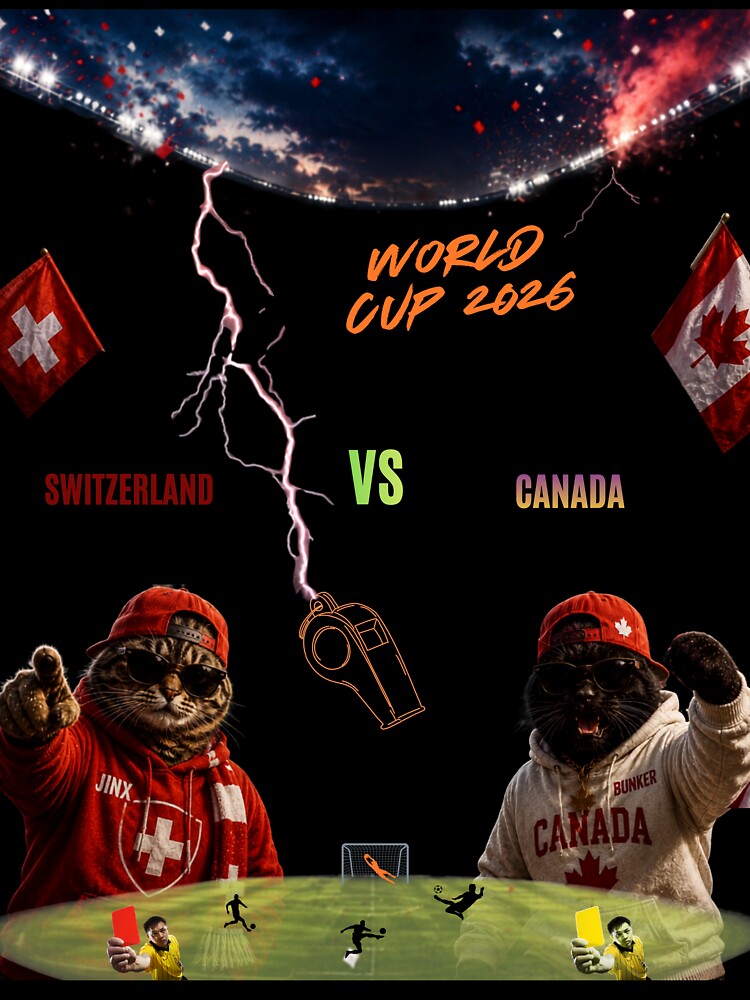 Switzerland vs Canada World Cup 2026 Cat Match by nexargraphics