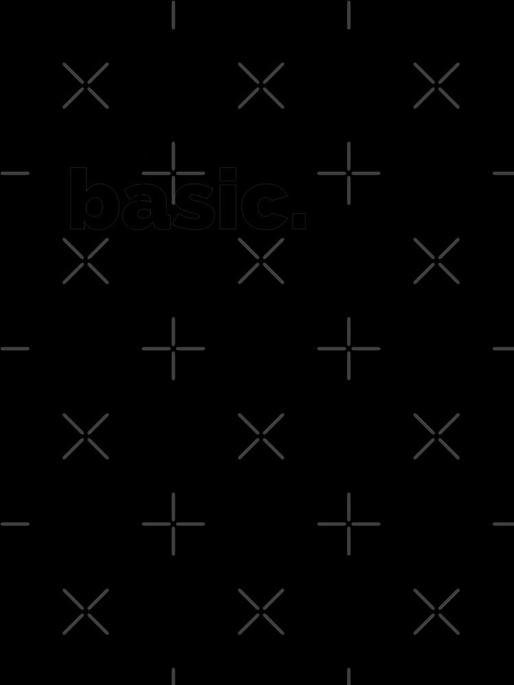 "Basic" Word Minimalist Text Design - Minimalistic Life - Minimalist Line Art by The Red Nox