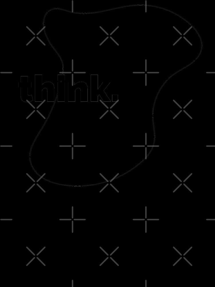 "Think" Minimalist Text Design - Minimalistic Life - Thinker by The Red Nox