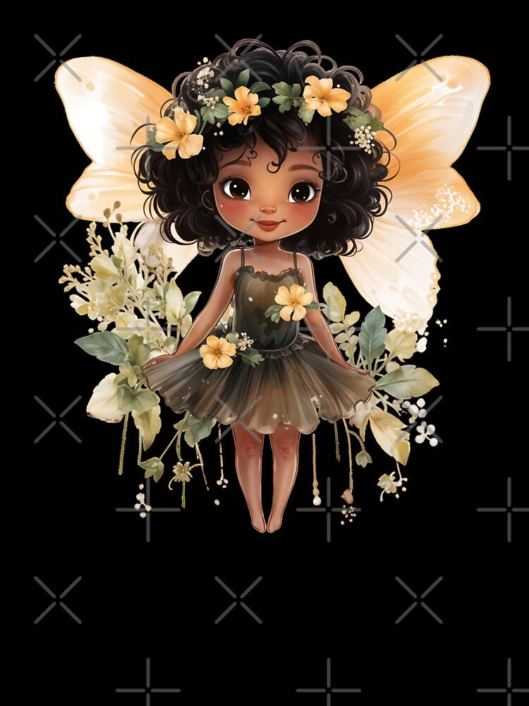 Cute Whimsical Golden Fairy by sirenandscript