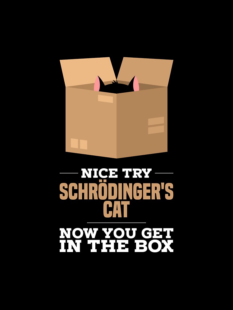 Physics Jokes T-Shirt I Schrodinger's cat by biNutz
