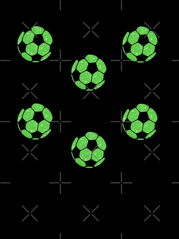 Green Preppy Glitter Soccer Ball Set Pack by wonderxwander