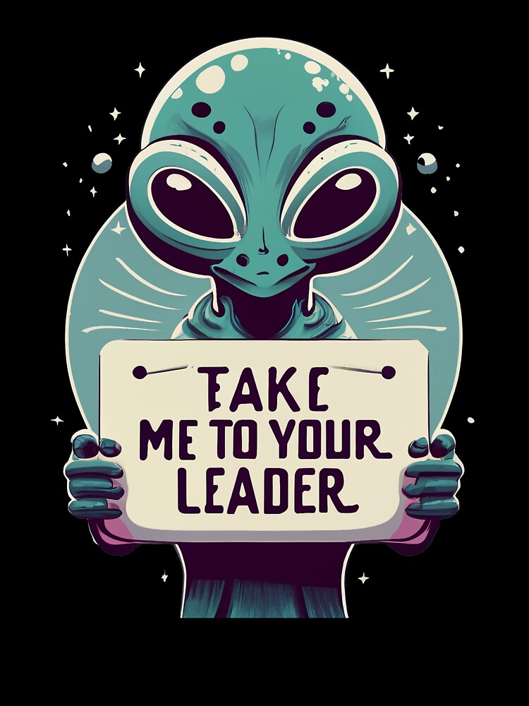 Alien Scifi Vintage Style, Humor by CreationP