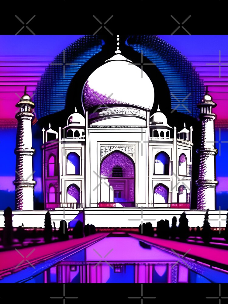 Taj Mahal monument in retro style by imagenia