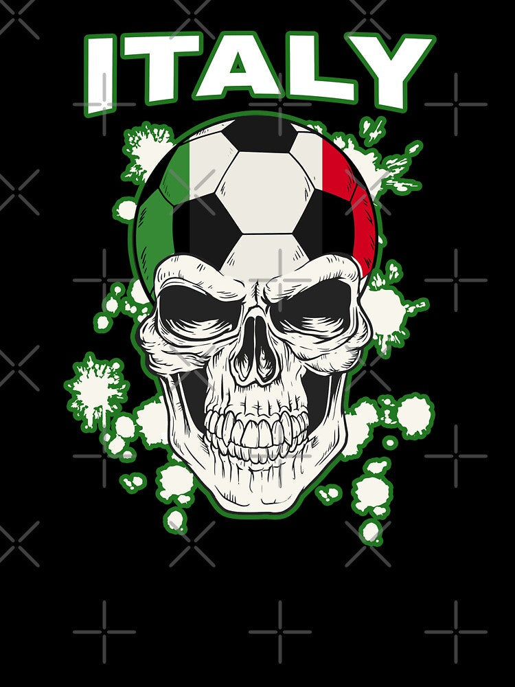 Soccer Italy Italian Soccer Player Skull Flag by anziehend