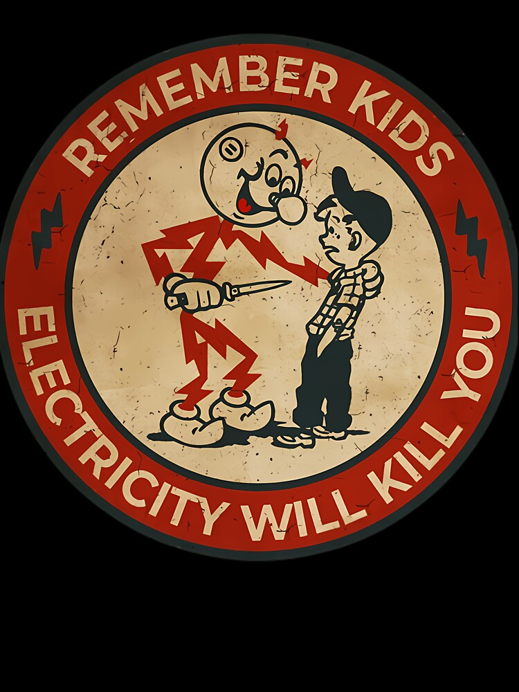 Electricity Will Kill You Kids Vintage by EmelyWeimann