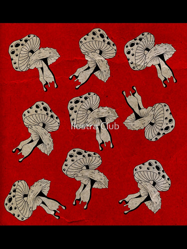 magic mushroom texture art by Ilustra Club