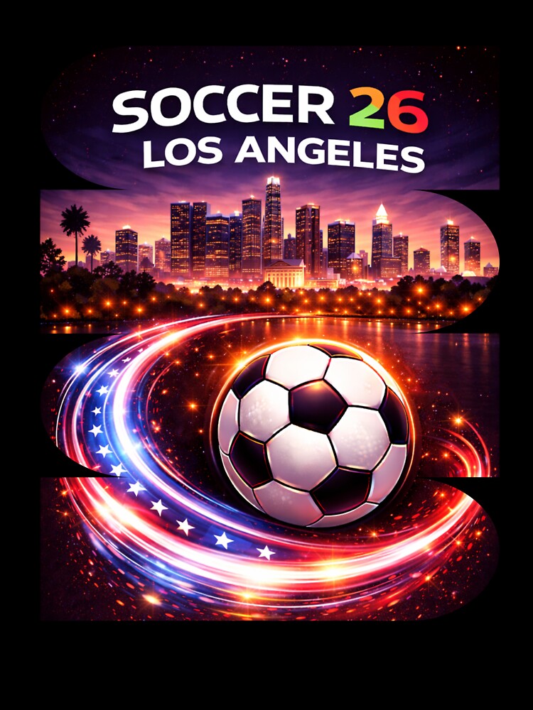 Los Angeles Soccer 2026 Shirt, Soccer 26 Los Angeles CA Fan Tee, Los Angeles California Soccer Graphic by MK-Charlie