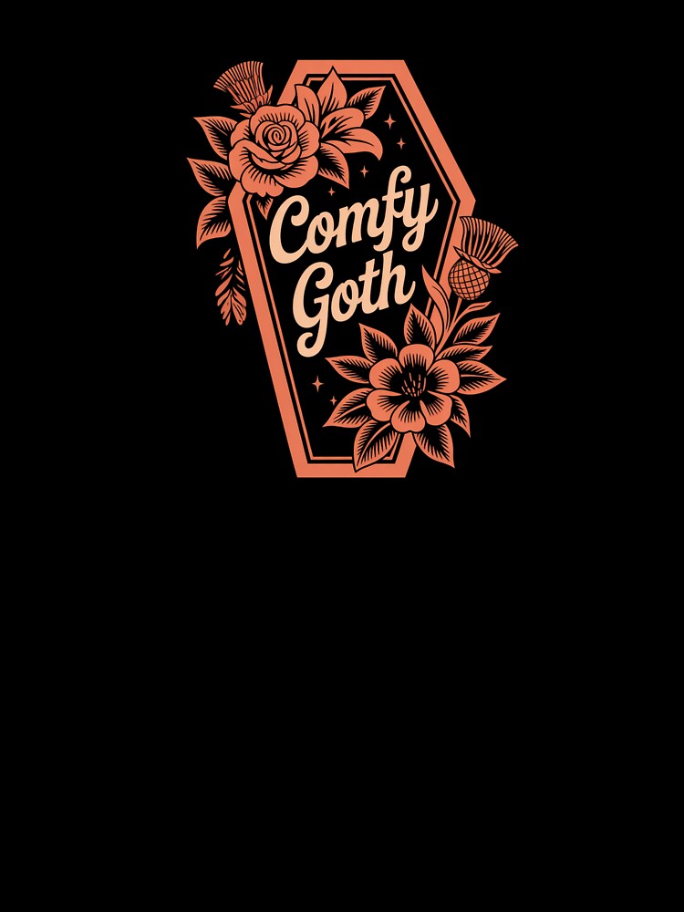 Comfy Goth Coffin Floral Design by SideEye Co