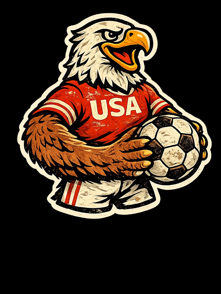 USA Eagle Soccer Sticker – Vintage Football Mascot 2026 by randomdesignsnearme