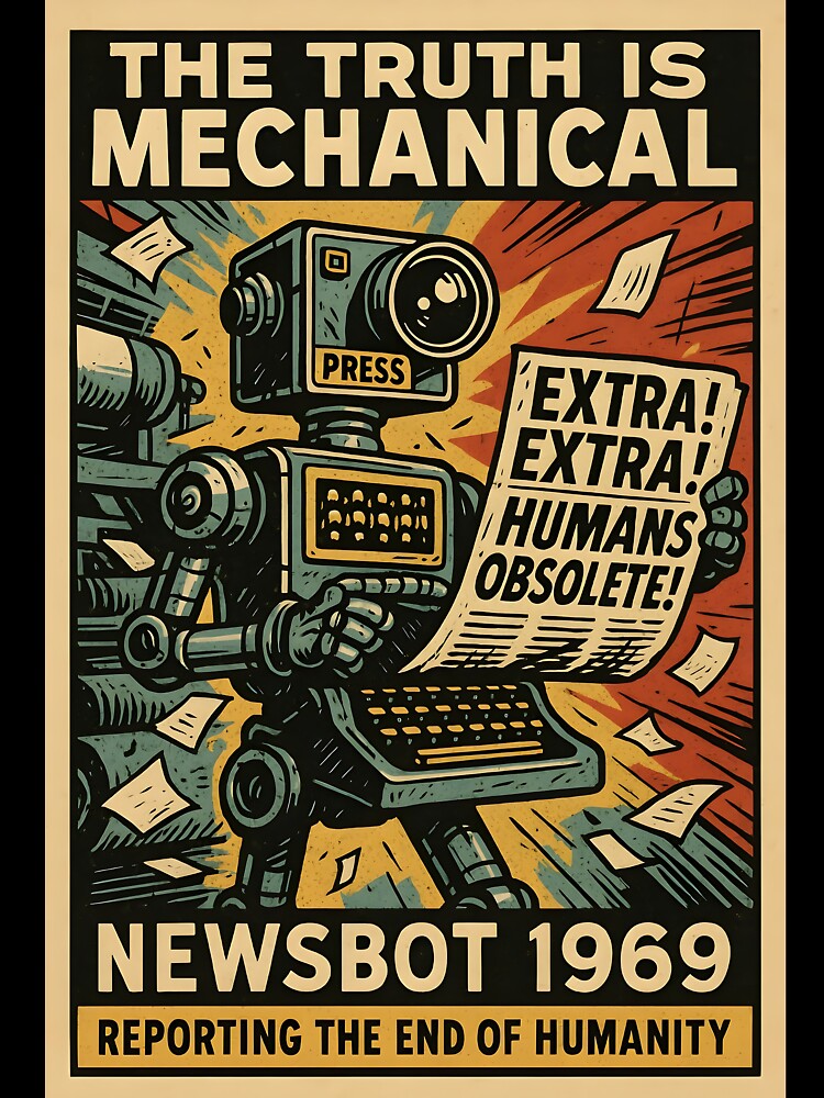 Retro Robot - Vintage Sci-Fi Propaganda by RobotAIArt