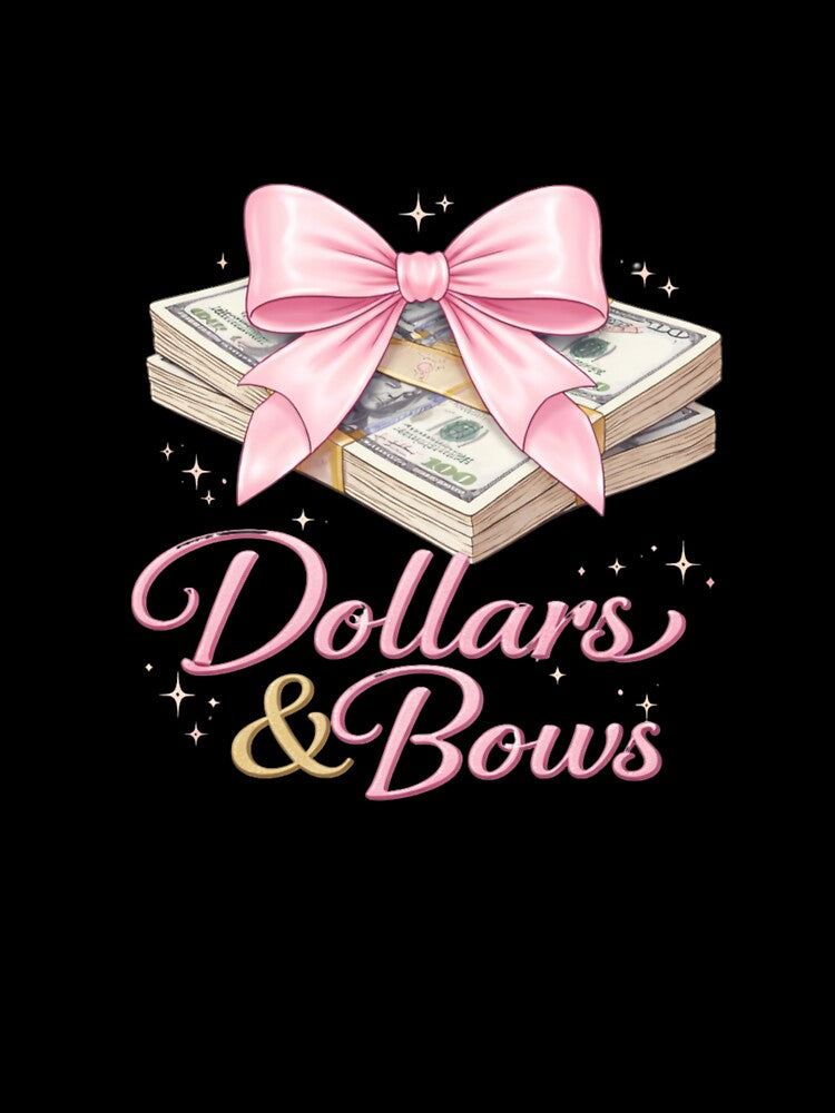 Dollars & Bows – Coquette Money Aesthetic Pink Design by Aura.Creative