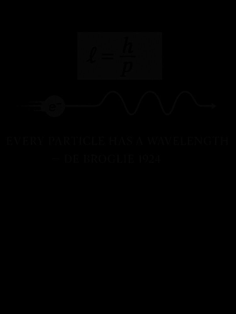 Every Particle Has a Wavelength De Broglie 1924 Physics Art by Elgic