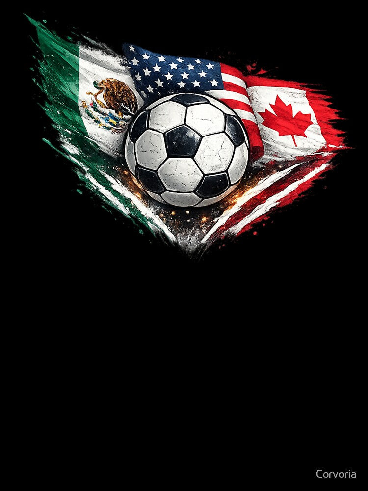 USA Mexico Canada 2026 Soccer Fan by Corvoria