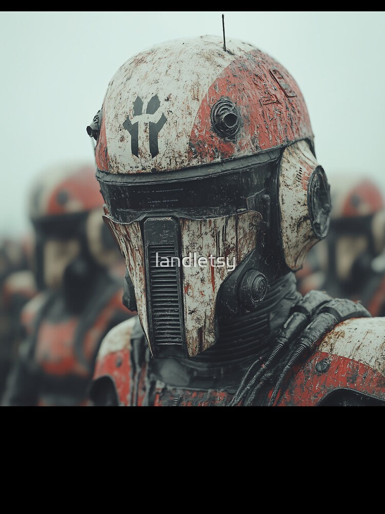 Weathered Futuristic Soldier in Robotic Armour by landletsy