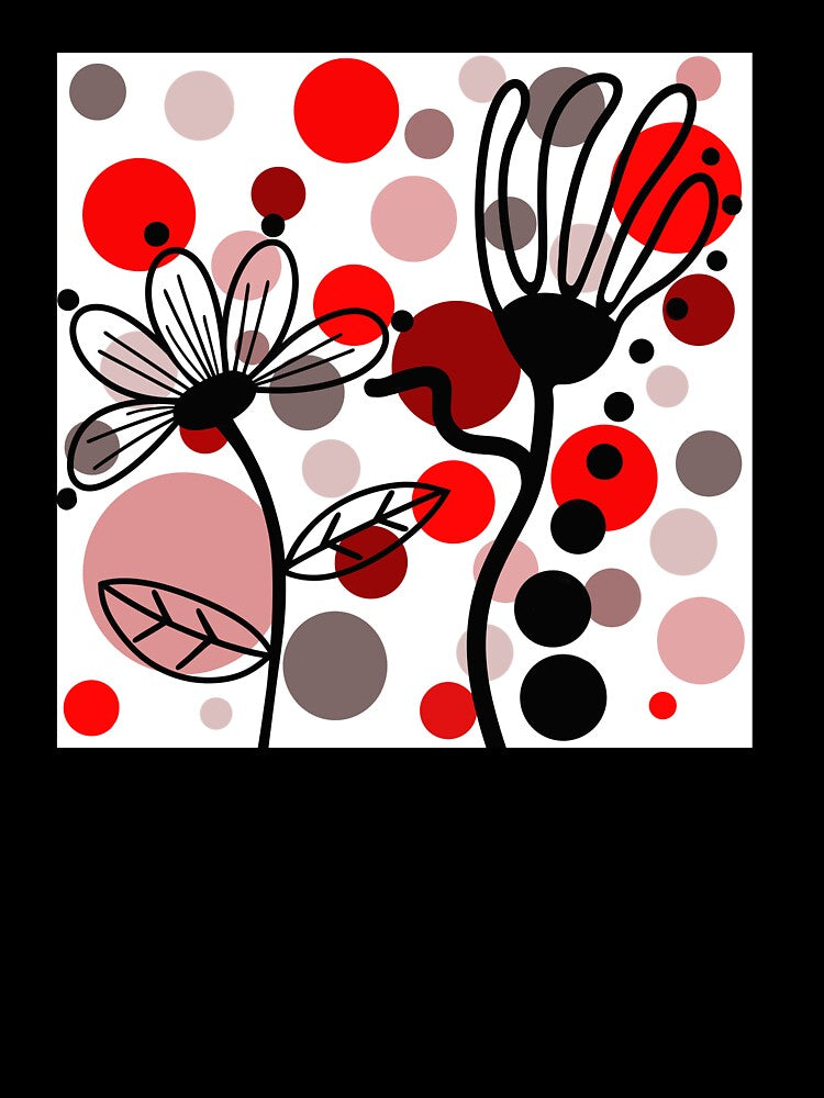 Red And Black Boho Design by Sartoris Art