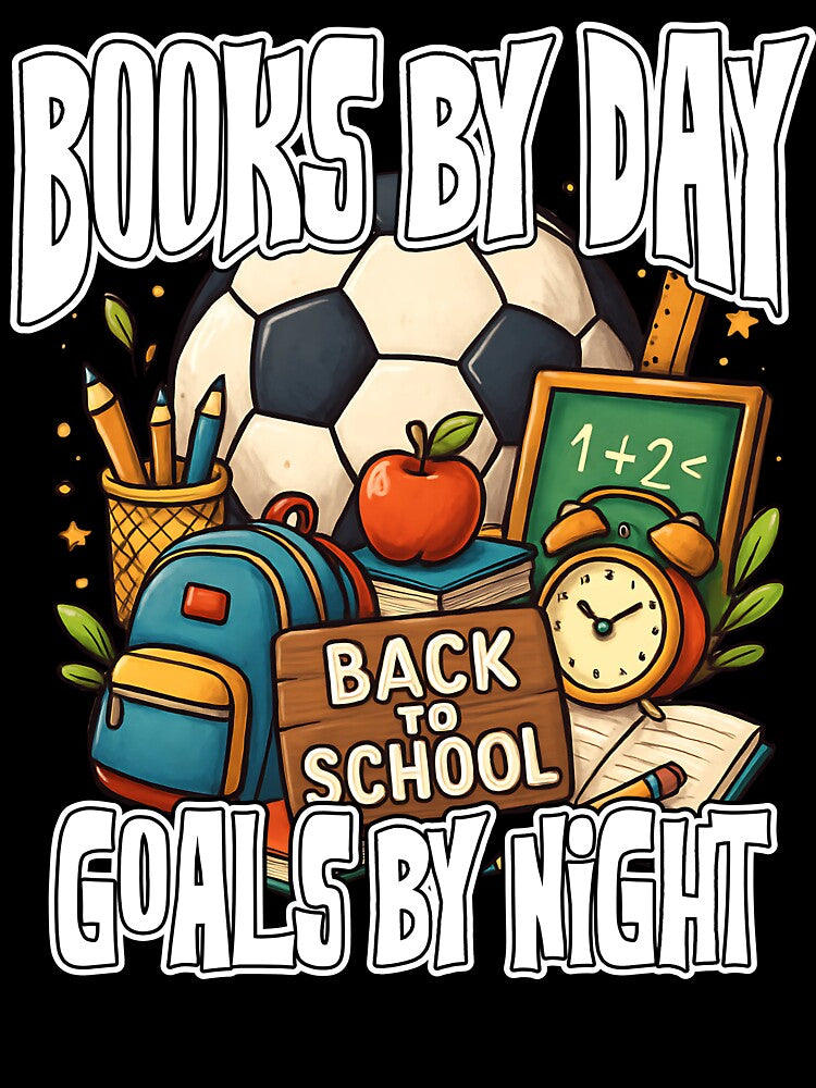 BOOKS BY DAYTIME GOALS BY NIGHT sport back to school football soccer by Jt41