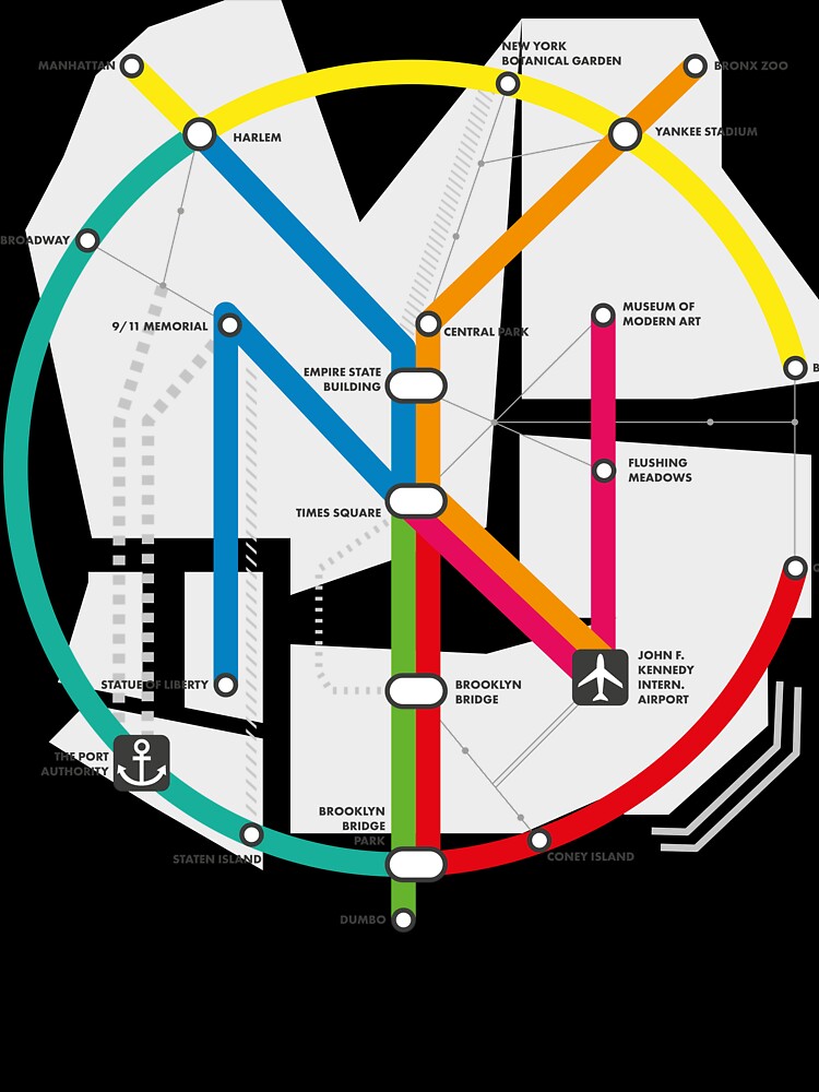 NYC Subway Map Crest – New York City Football Club Inspired Design by Mavric Design