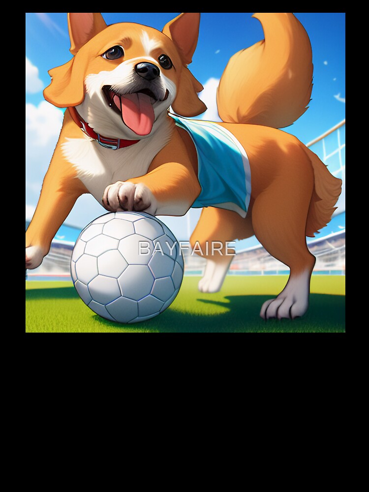 Vintage Sports Soccer Dog by BAYFAIRE