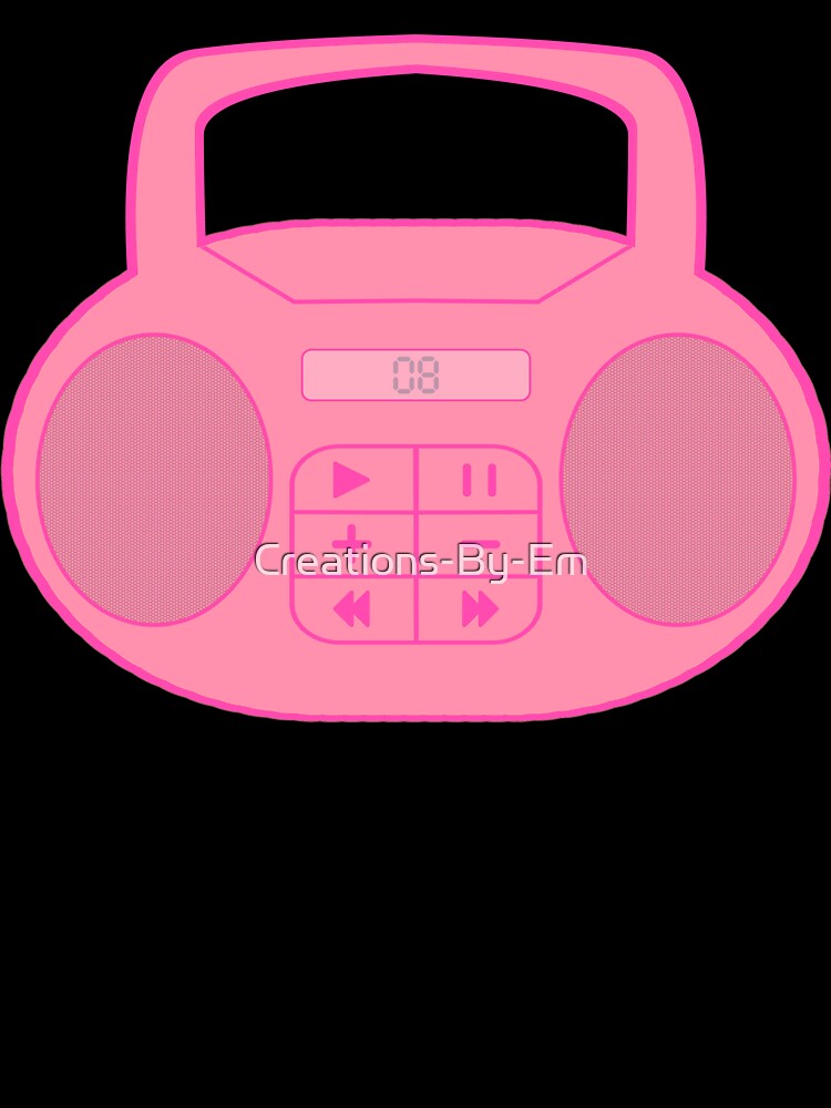 Early 2000s Aesthetic Y2K Pink Boom Box by Creations-By-Em