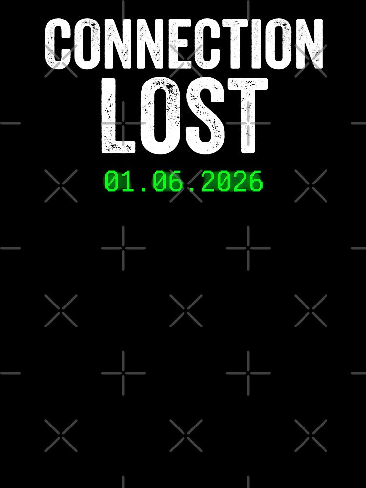 Connection Lost Minimalist Typography Y2K Aesthetic by SplashTastic