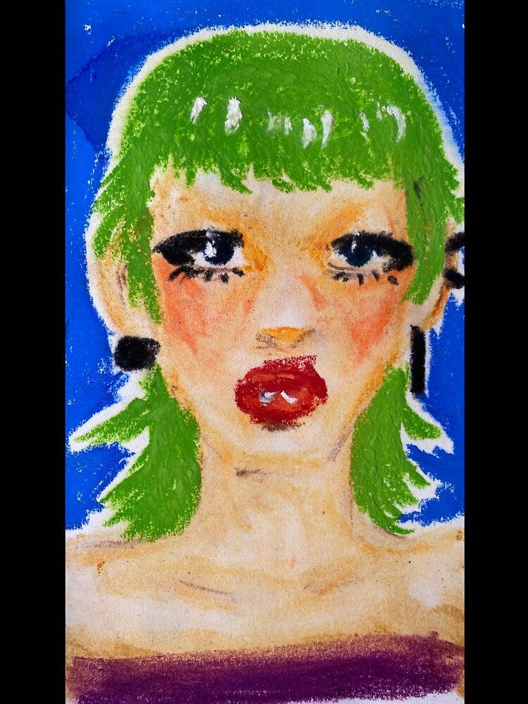green hair girl by nudle-soup