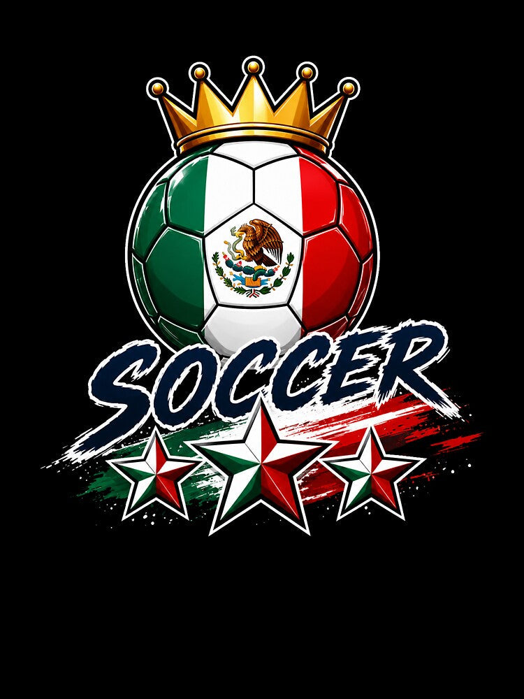 Mexico Flag Crowned Soccer Ball by QuiteOrbit