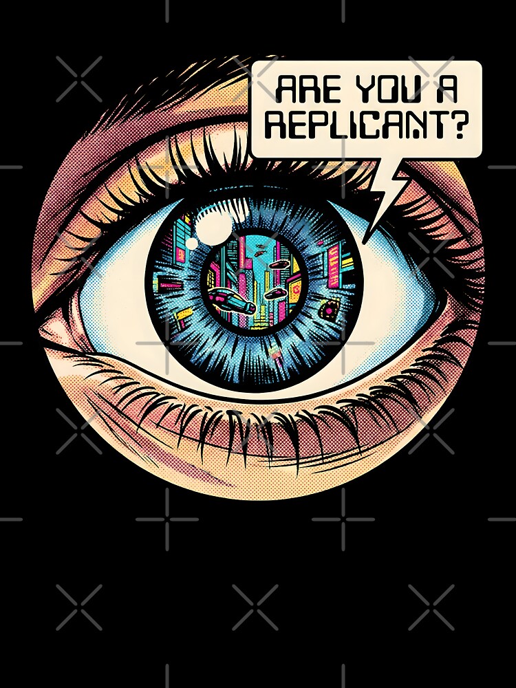 Are You a Replicant? Retro Sci-Fi Pop Art Eye by THELOREAN