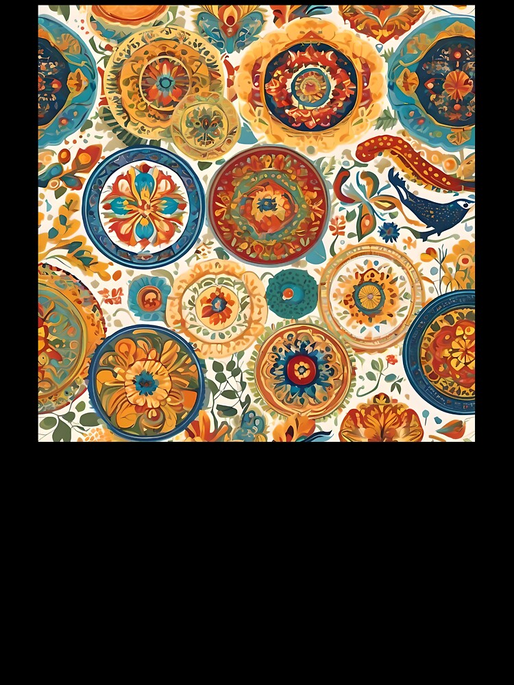Unique circular art pattern by SanchillShop
