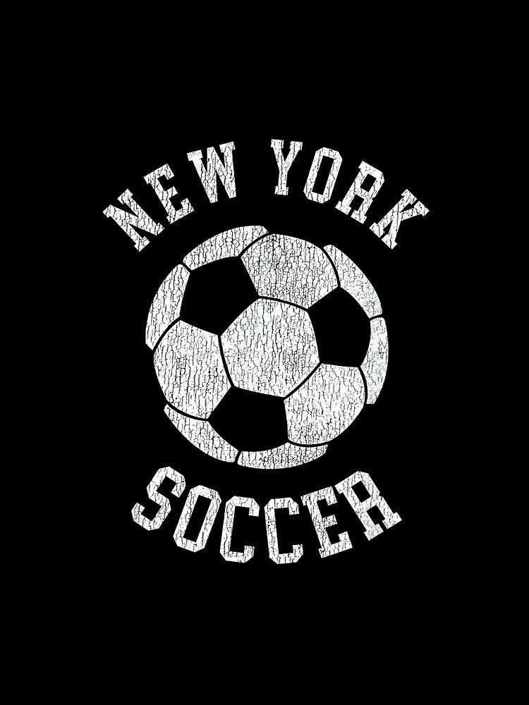 New York Soccer Retro Distressed 90's Vintage by MollyLYork