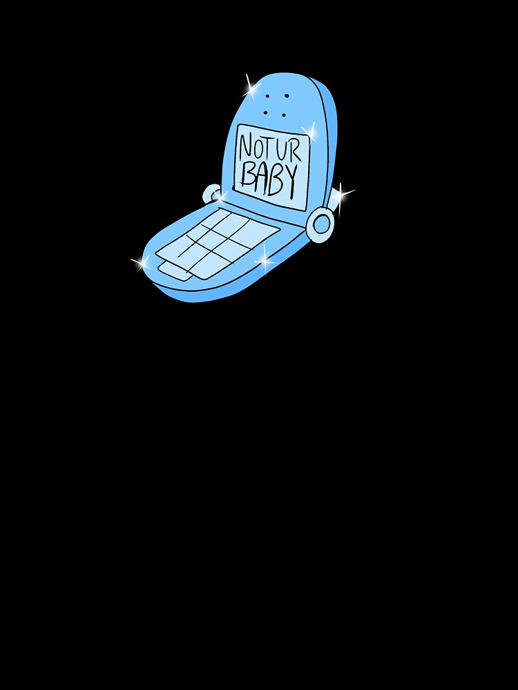 Not Ur Baby Flip Phone (blue) by gross-girl99
