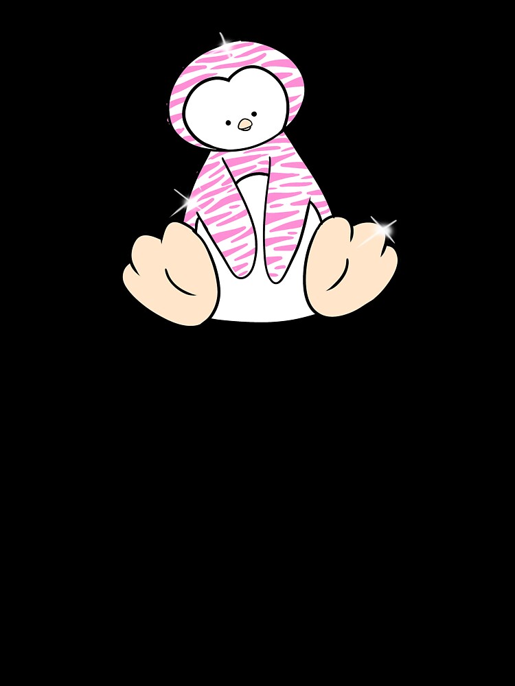 Animal Print Penguin (pink zebra) by gross-girl99