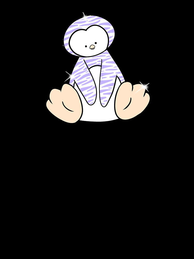 Animal Print Penguin (purple zebra) by gross-girl99