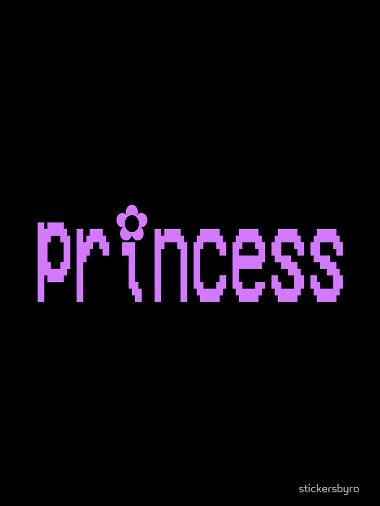 y2k purple video game "princess" text by stickersbyro ☆