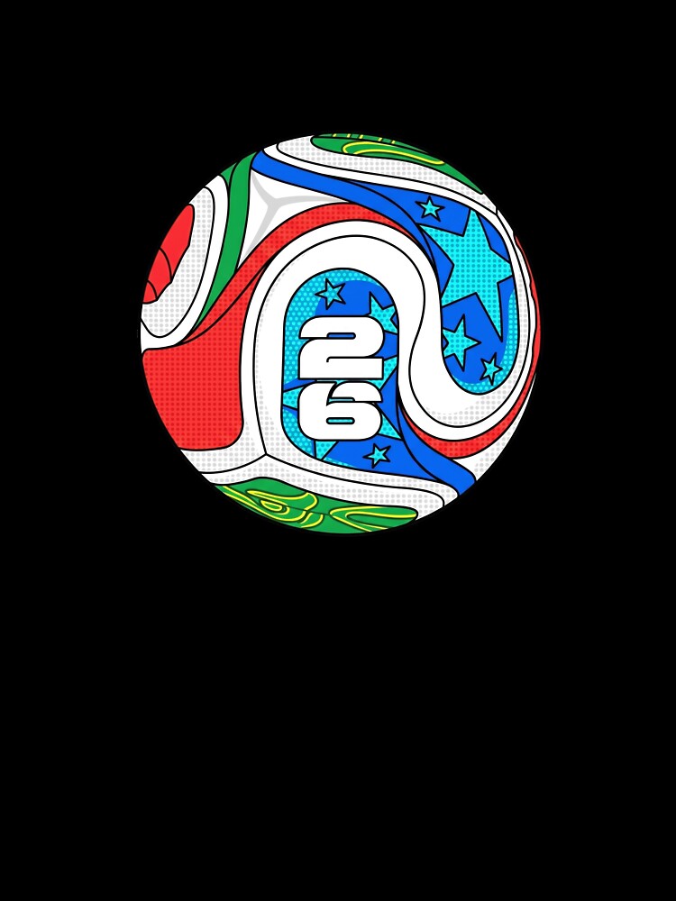Pop Art Comic Graphic Twenty Six Retro Star Soccer Ball Emblem by Terry Bain