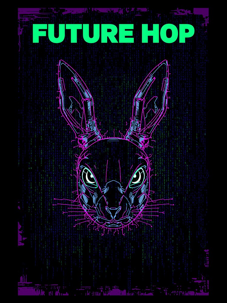 Cyberpunk Easter Bunny - Future Hop Glitch Art by ThePromptStudio